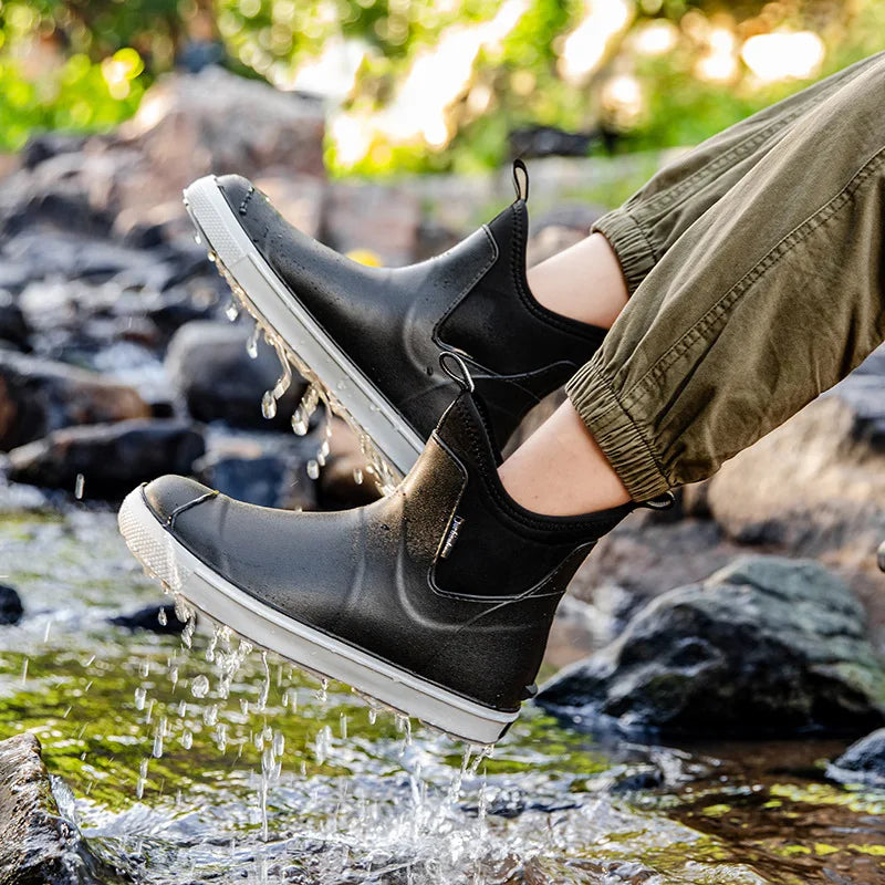 Men’s Heavy Duty Waterproof Rain Boots – Durable Outdoor Fishing & Work Boots