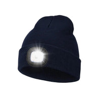 Unisex LED Knitted Beanie Hat | USB Rechargeable Headlamp Winter Warm Hat for Night Activities