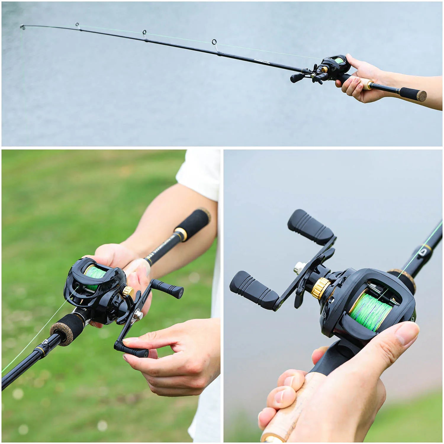 Heavy Duty Telescopic Baitcasting Rod & Reel Combo – Full Fishing Kit with Carry Bag