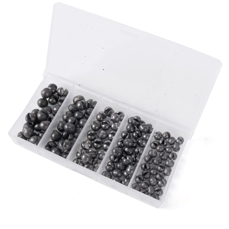 120PCS Fishing Lead Weights Set – Heavy Duty Open Round Sinkers for Raft & Sea Fishing