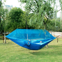 Portable Heavy Duty Nylon Camping Hammock with Mosquito Net – Single/Double Outdoor Travel Hammock
