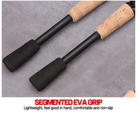 Ultra Lightweight Telescopic Baitcasting Fishing Rod – Carbon Fiber Spinning & Casting Rod with Wooden Handle