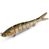 8-Segment Swimbait Fishing Lure – Slow Sinking Jointed Bass & Carp Hard Bait with Treble Hooks