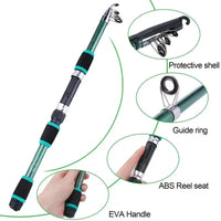 Fishing Pole Set with Telescopic Rod & Spinning Reel – Full Kit
