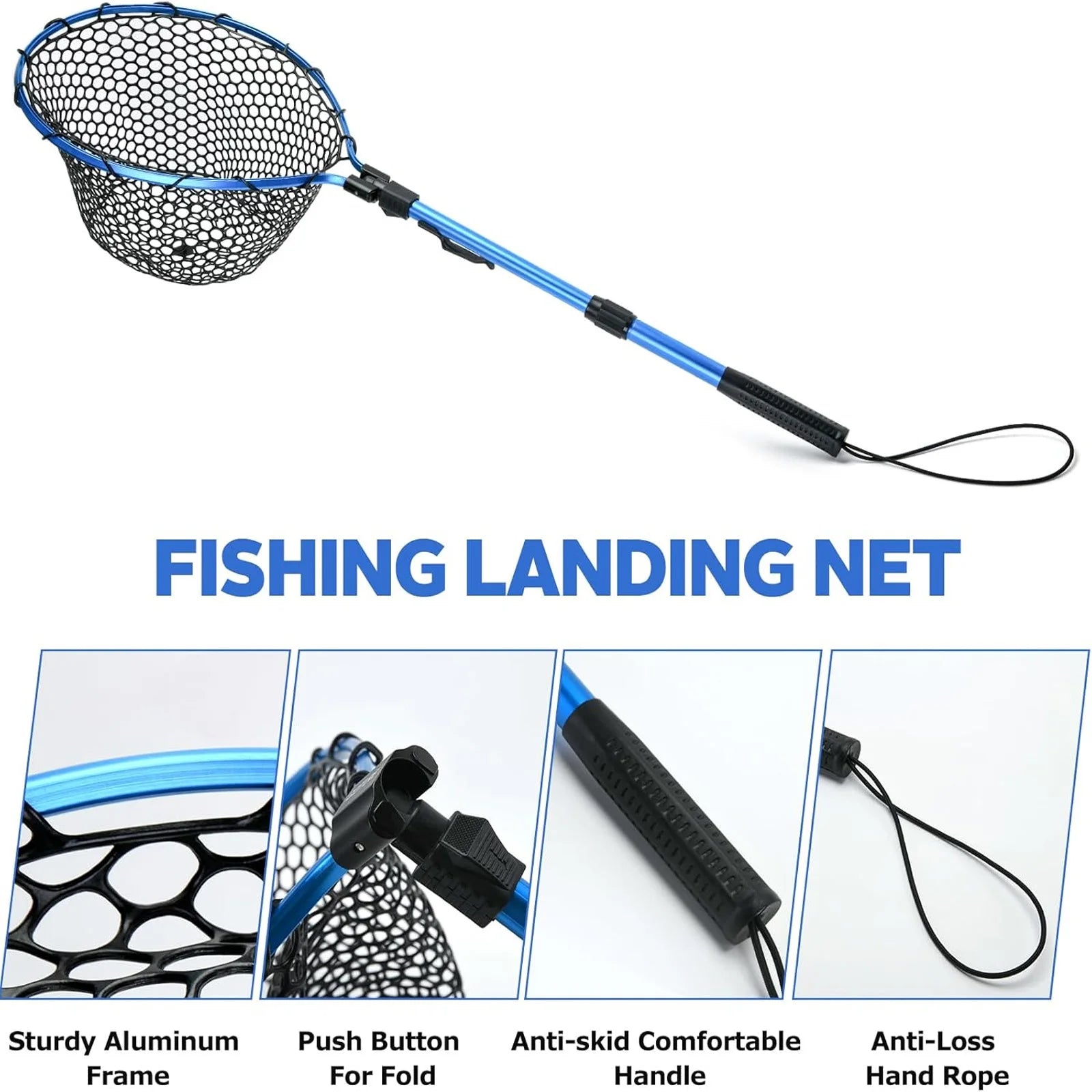 Portable Telescopic Fishing Landing Net – Folding Aluminum Alloy Trout Fishing Net