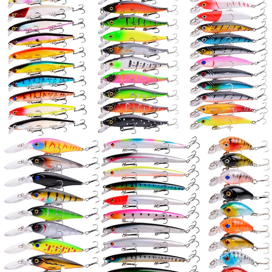 3/5/8Pcs Minnow Fishing Lure Set – High-Quality Wobble Bait