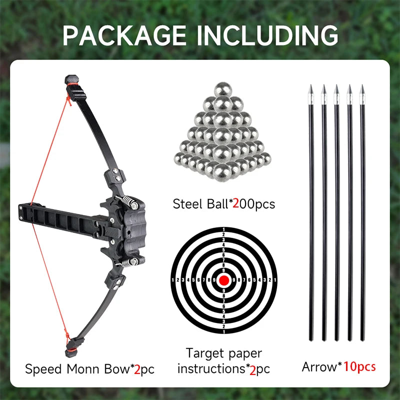18 Round Steel Ball Recurve Bow – Folding Dual-purpose Bow