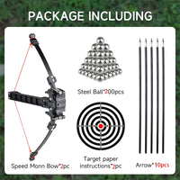18 Round Steel Ball Recurve Bow – Folding Dual-purpose Bow