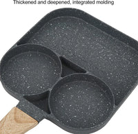Pancake Egg Frying Pan 4 Cups Omelet Poached Egg Pan for Breakfast Divided Coating with Non Sticking Handle JT888