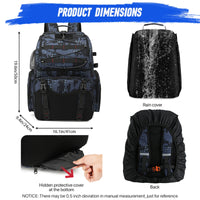 45L Heavy Duty Fishing Backpack Cooler – Waterproof Tackle Storage Bag with Rod Holders & Rain Cover