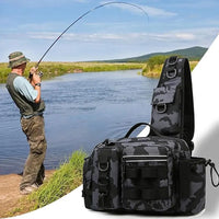 Heavy Duty Fishing Gear Shoulder Bag – Multi-Compartment Outdoor Tackle Storage Bag