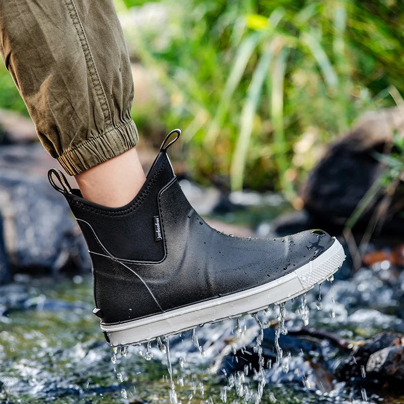 Men’s Heavy Duty Waterproof Rain Boots – Durable Outdoor Fishing & Work Boots