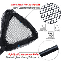 Sougayilang Fishing Tool Net Fishing tackle 70cm 95cm 115cm Portable Retractable Folding Fishing Net for Bass Carp Trout Fishing