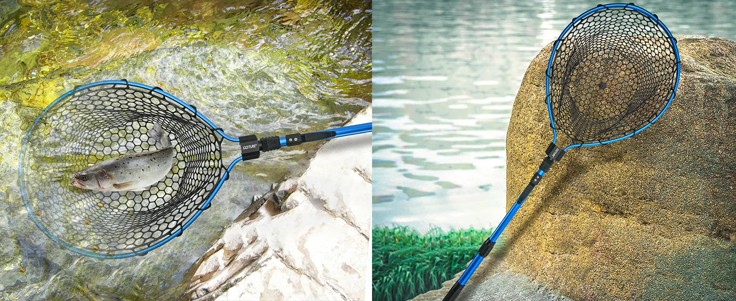 Portable Telescopic Fishing Landing Net – Folding Aluminum Alloy Trout Fishing Net