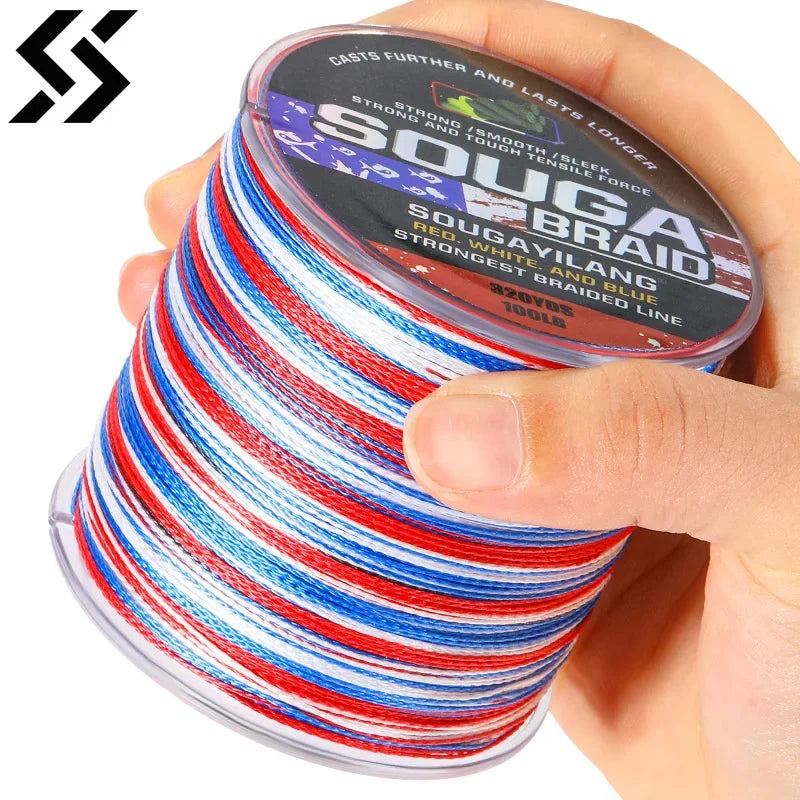Heavy Duty 4-Strand Braided Fishing Line – PE Multifilament Fishing Wire for Saltwater & Freshwater Fishing