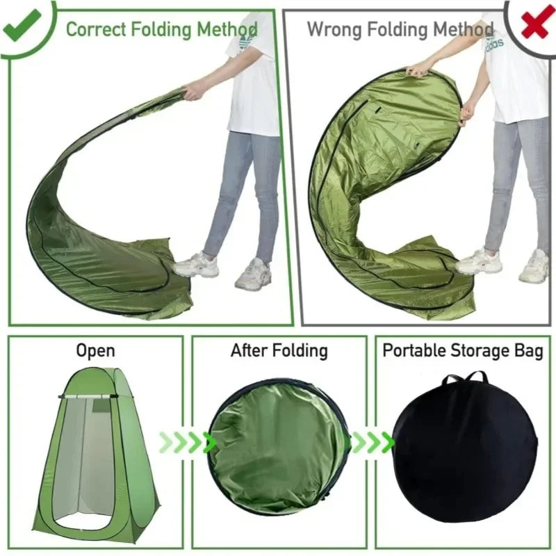 Portable Pop Up Privacy Tent Outdoor Shower Toilet Quick Setup