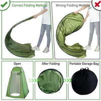 Portable Pop Up Privacy Tent Outdoor Shower Toilet Quick Setup