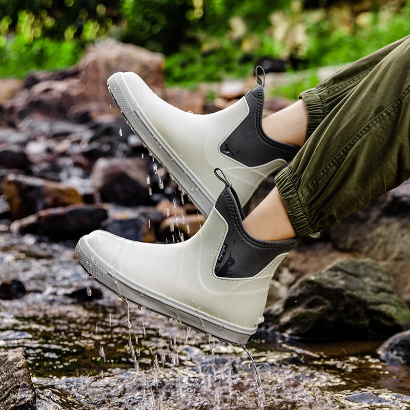 Men’s Heavy Duty Waterproof Rain Boots – Durable Outdoor Fishing & Work Boots
