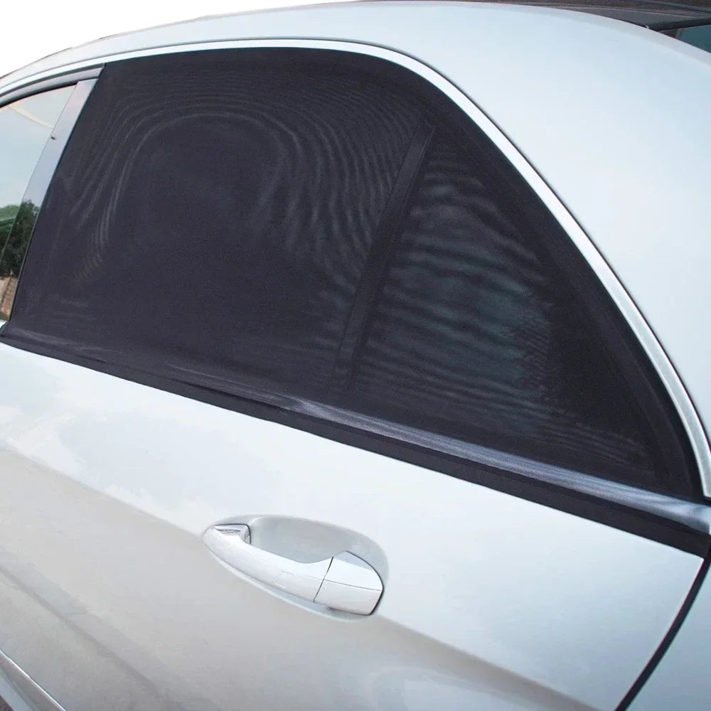 2PCS/4PCS Car Window Sunshade Mosquito Net Set – Breathable UV Protection Screens for Front & Rear Windows