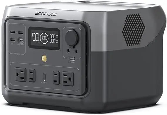 EcoFlow RIVER 2 Max 500 Portable Power Station – 499Wh LiFePO4 Battery, 1000W Output, 1-Hour Fast Charging Solar Generator for Camping & Backup Power