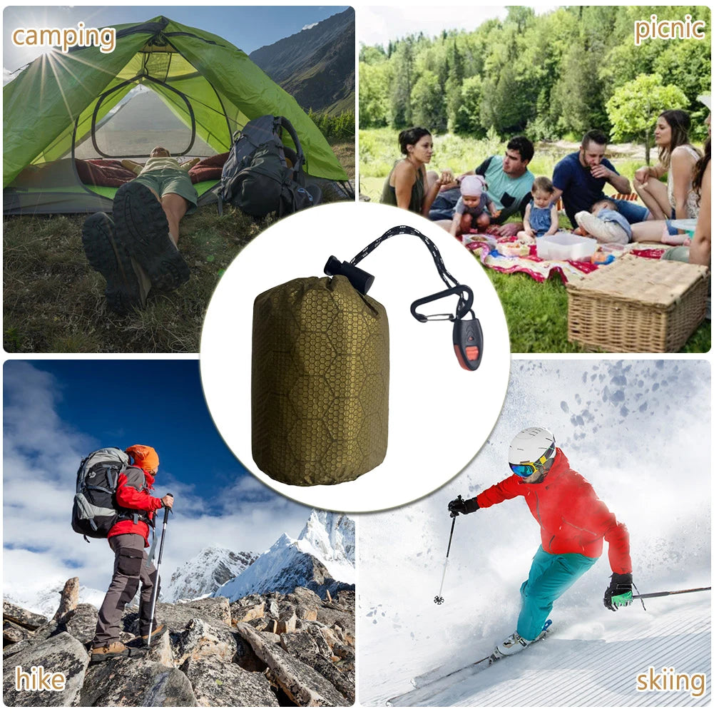 Waterproof Thermal Emergency Sleeping Bag - Portable Survival Bivy Sack