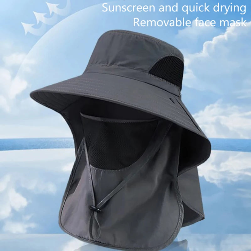 UV Protection Fishing & Hiking Hat – Outdoor Bucket Hat with Neck Flap for Men & Women