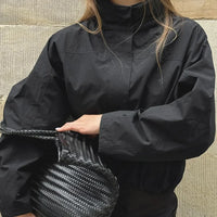 Outdoor Anorak Windbreaker – Water Resistant Hooded Parka with Loose Fit Design