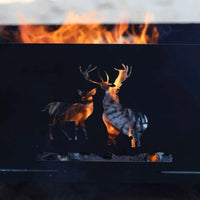 Fire Pit 25 Inch Outdoor Outside Wood Burning Portable Firepit Log Stove Fireplace for BBQ Camping Campfire Bonfire Backyard