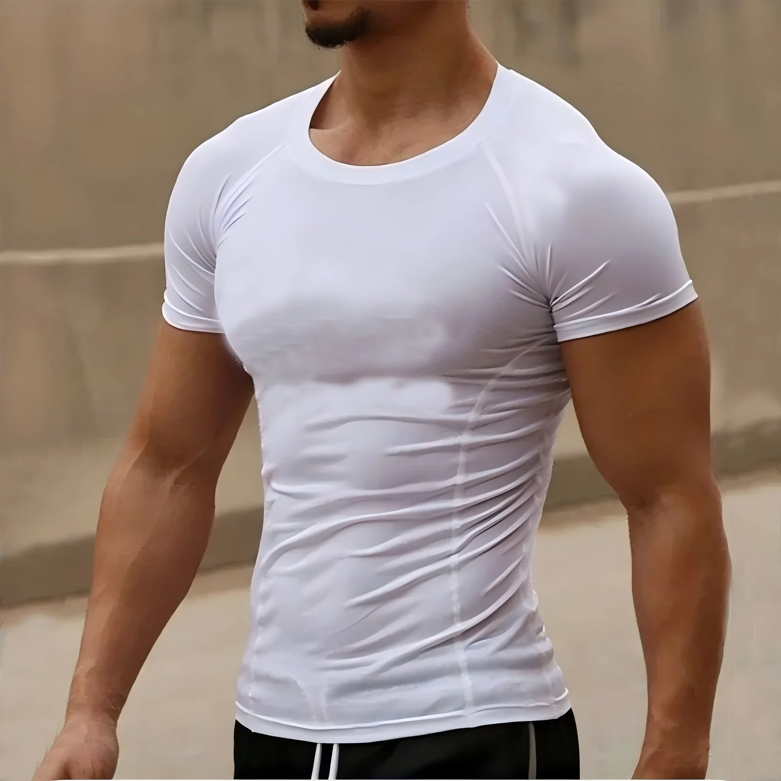 Men’s Compression Running T-Shirt – Quick Dry Short Sleeve Gym & Training Sportswear