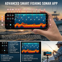Remote-Controlled Sonar Fish Finder with App Wireless Depth Finder Fish Icons Wifi fish finder fishing fishfinder boat kayak
