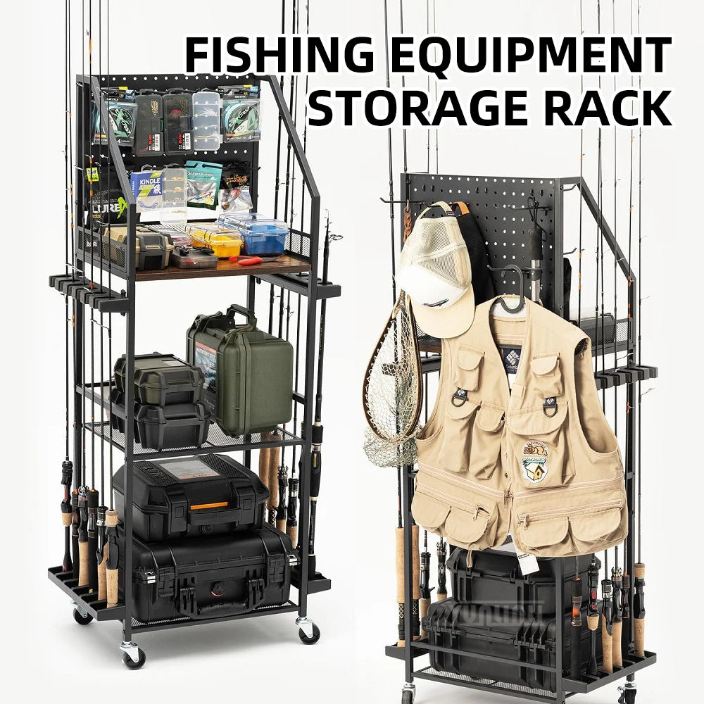 Fishing Rod Bracket, Fishing Equipment Holder , Fishing Cart Fishing Rod Tackle Box Reel Storage Rack