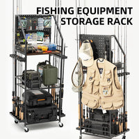 Fishing Rod Bracket, Fishing Equipment Holder , Fishing Cart Fishing Rod Tackle Box Reel Storage Rack