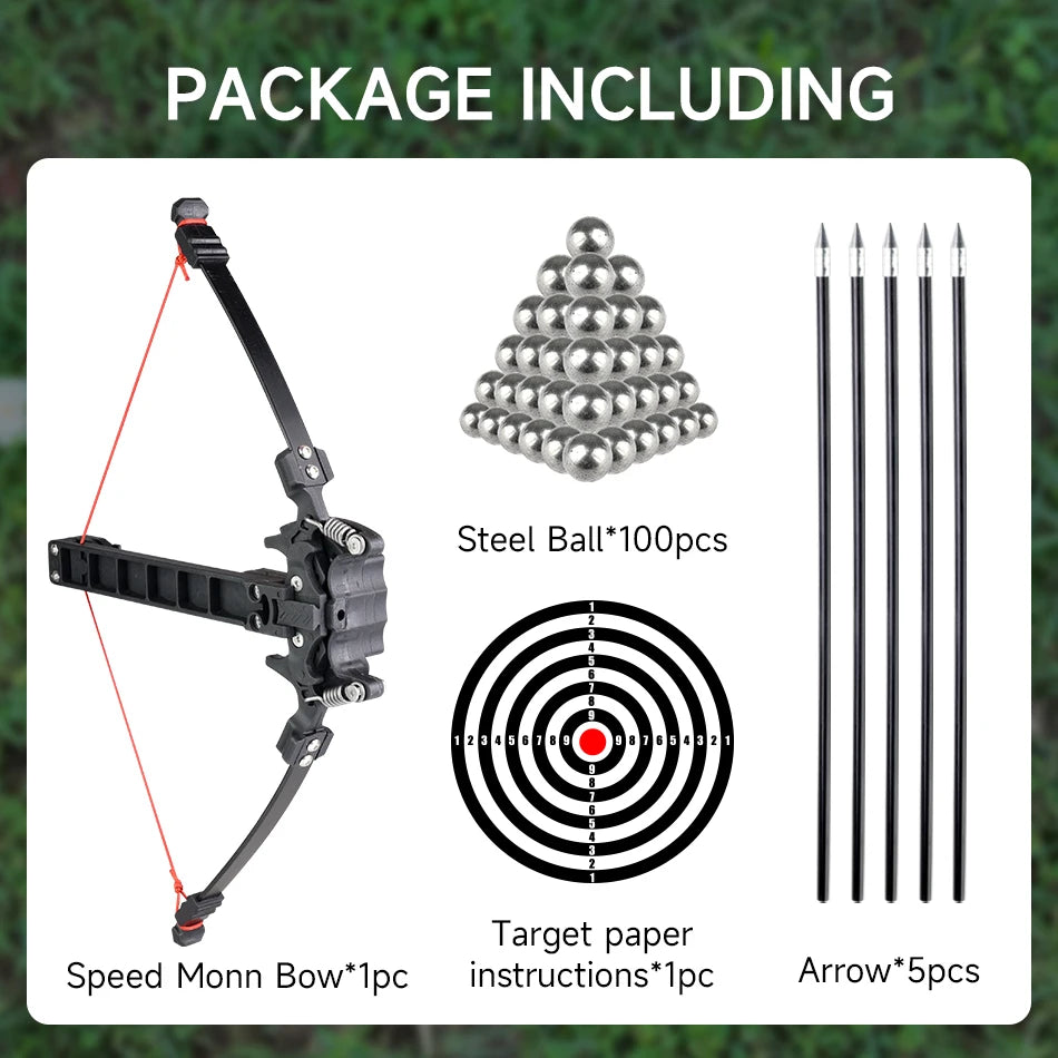 18 Round Steel Ball Recurve Bow – Folding Dual-purpose Bow