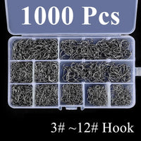 Heavy Duty Fishing Hooks Set – High Carbon Steel Barbed Hooks for Saltwater & Freshwater Fishing