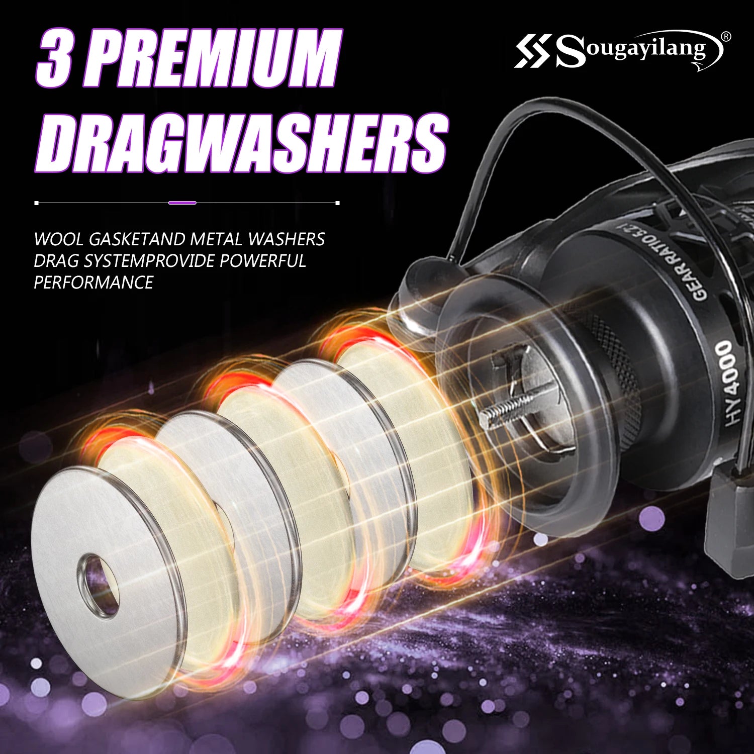 Sougayilang 1.8m MH Spinning Fishing Rod Reel Combo 2 Section Cross Carbon Fiber Pole 5.2:1 Gear Ratio Reel for Freshwater