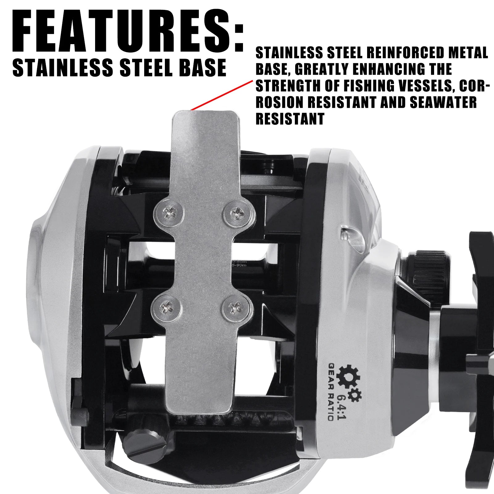 Heavy Duty Saltwater Baitcasting Fishing Reel – Waterproof 15KG Drag Trolling Reel
