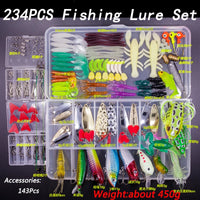 Fishing Lure Kit Set for Bass Pike Crank Tackle with Box