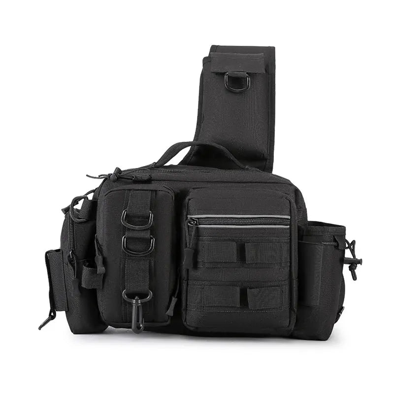 Heavy Duty Fishing Gear Shoulder Bag – Multi-Compartment Outdoor Tackle Storage Bag