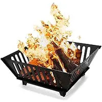 Fire Pit 25 Inch Outdoor Outside Wood Burning Portable Firepit Log Stove Fireplace for BBQ Camping Campfire Bonfire Backyard