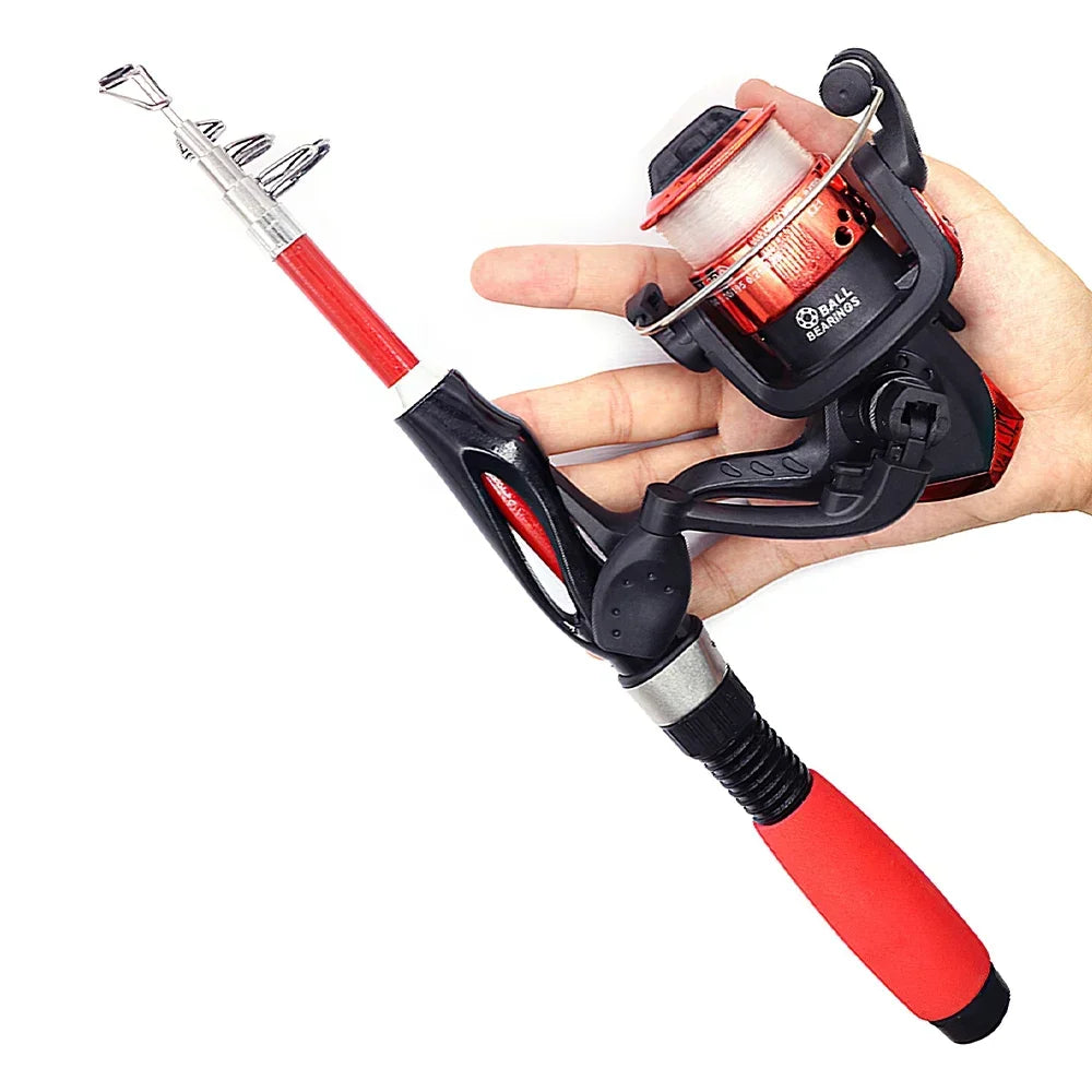 Super Hard Carbon Fiber Fishing Rod & Reel Combo – Heavy Duty Boat, Ice & Fly Fishing Rod Set