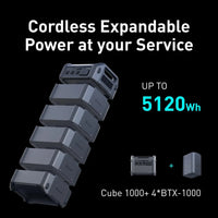 Segway Cube 1000 (1024Wh) Portable Power Station – 2200W Expandable Solar Generator for Backup & Camping