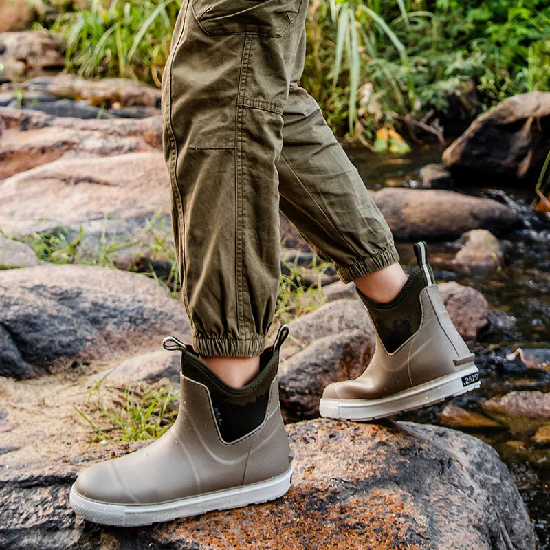 Men’s Heavy Duty Waterproof Rain Boots – Durable Outdoor Fishing & Work Boots