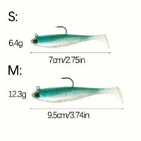 5PCS Pre-Rigged Spinner Swimbait Lures – Paddle Tail Jig Head Fishing Baits for Bass & Trout