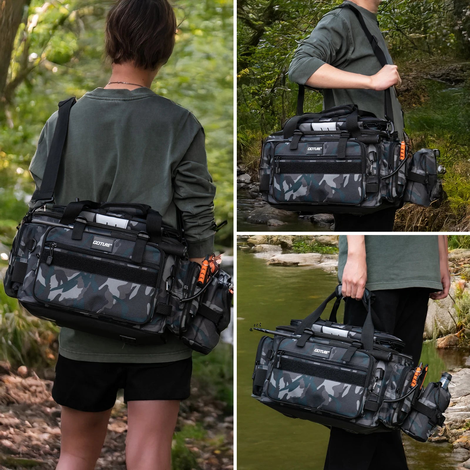 Heavy Duty Waterproof Fishing Tackle Backpack – Large Capacity Outdoor Fishing Storage Bag