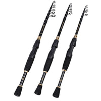 Sougayilang Telescopic Fishing Combo 1.8m 2.1m 2.4m Carbon Fiber Rod and 5.5:1 13+1BB Spinning Fishing Reel Fishing Kit Pesca
