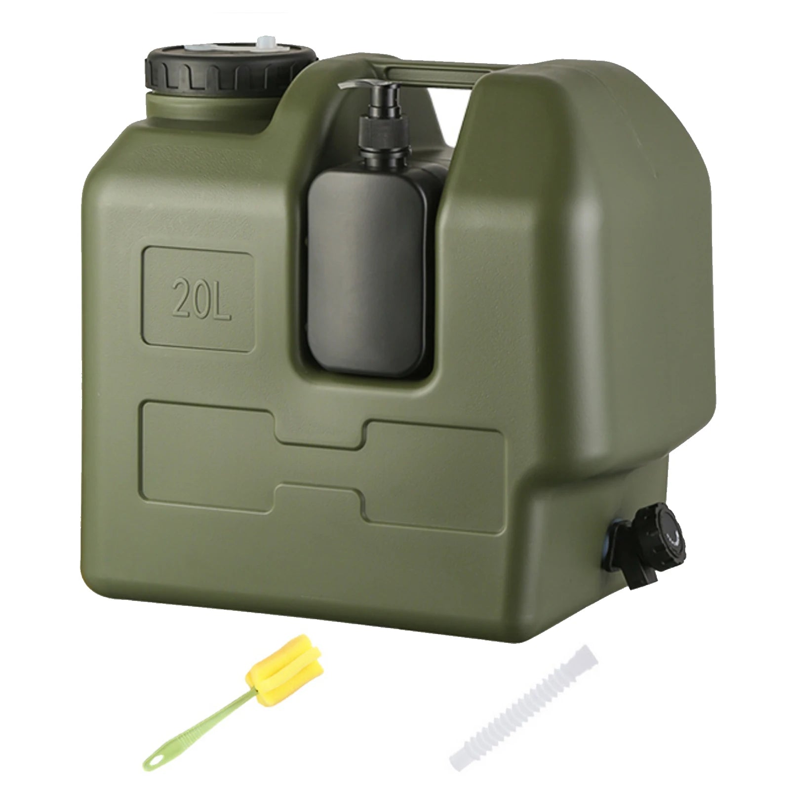 15/20L Water Bucket Large Capacity Portable Camp Water Bag with Detachable Faucet No Leakage for Camping Fishing Picnic Hiking