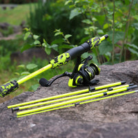 Heavy Duty Carbon Fiber Fishing Rod Combo – Portable Spinning Rod & Reel Set with Accessories