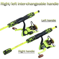 Portable 5-Section Fishing Rod & Reel Combo – Heavy Duty Spinning Fishing Set with 1000-3000 Reel
