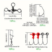 187pcs Fishing Kit – Premium Tackle Box Hooks & More