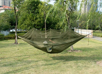 Portable Heavy Duty Nylon Camping Hammock with Mosquito Net – Single/Double Outdoor Travel Hammock
